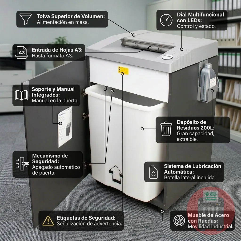 Trituradora De Papel EBA 5141 S Tiras